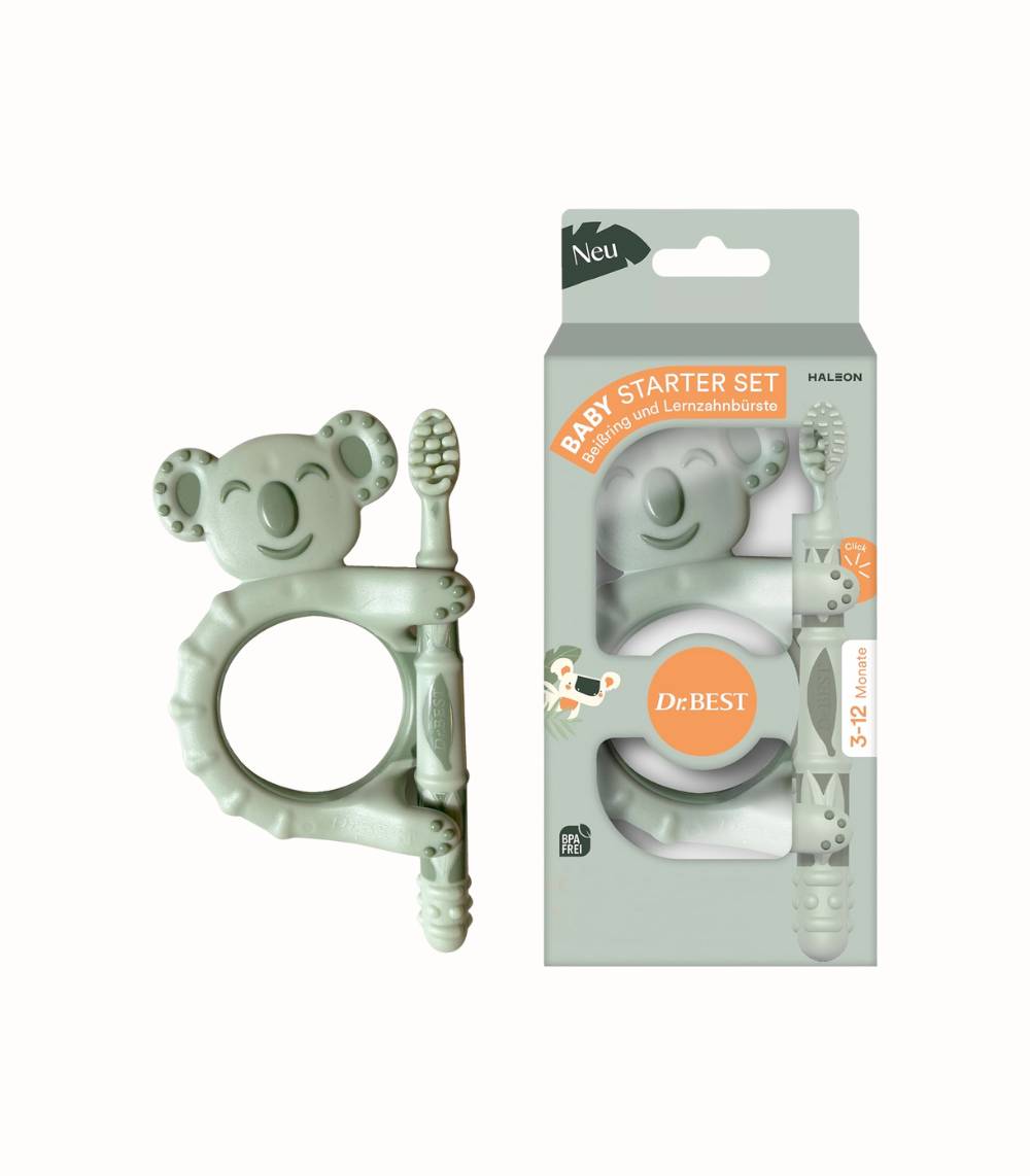 Babystartset med bitring & tandborste