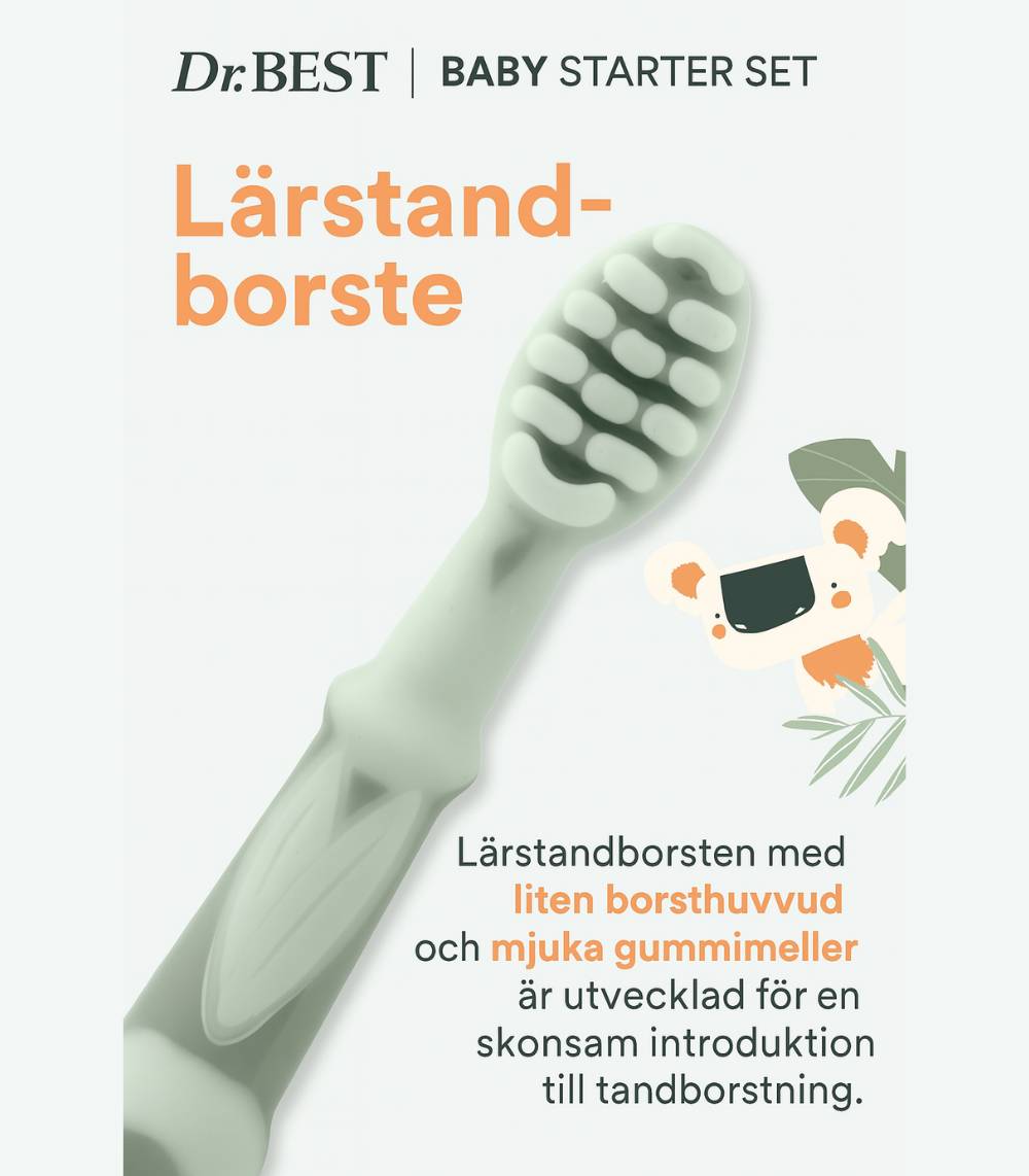 Babystartset med bitring & tandborste