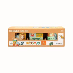 WOOMAX - Tåg Träleksak med djur