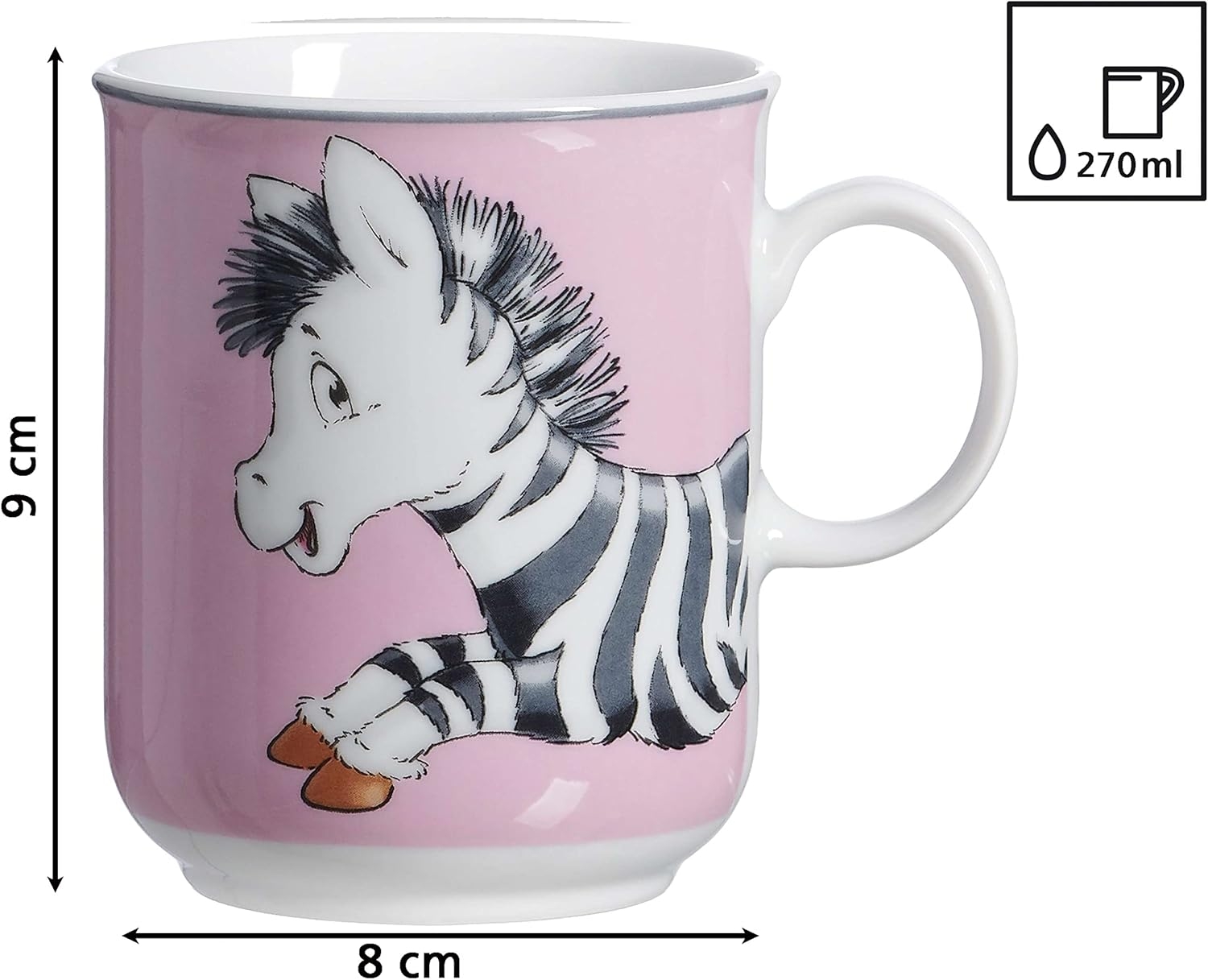 Barnset Happy Zoo Leo, 3 delar, porslin