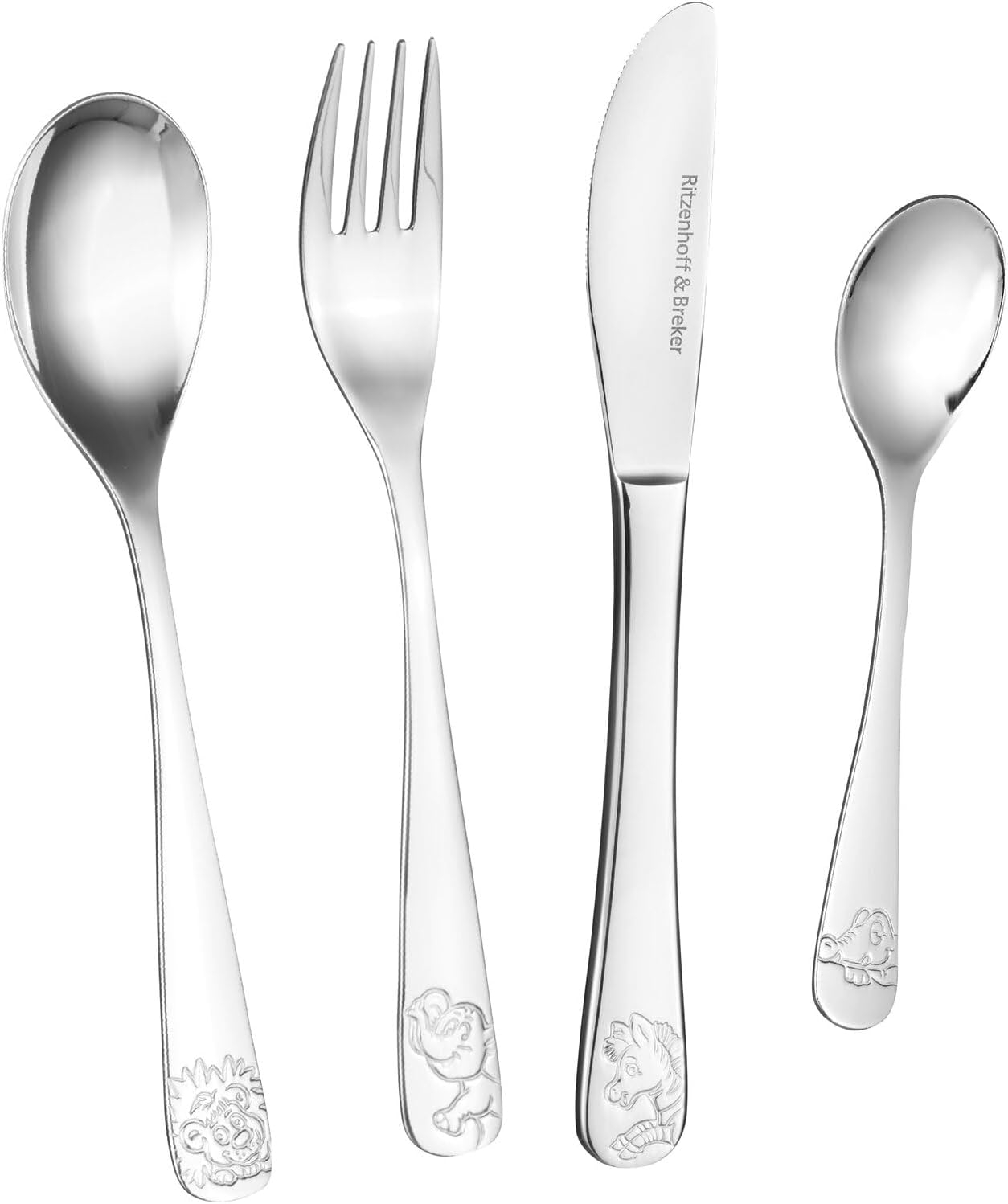 Barnset Happy Zoo Leo, 3 delar, porslin