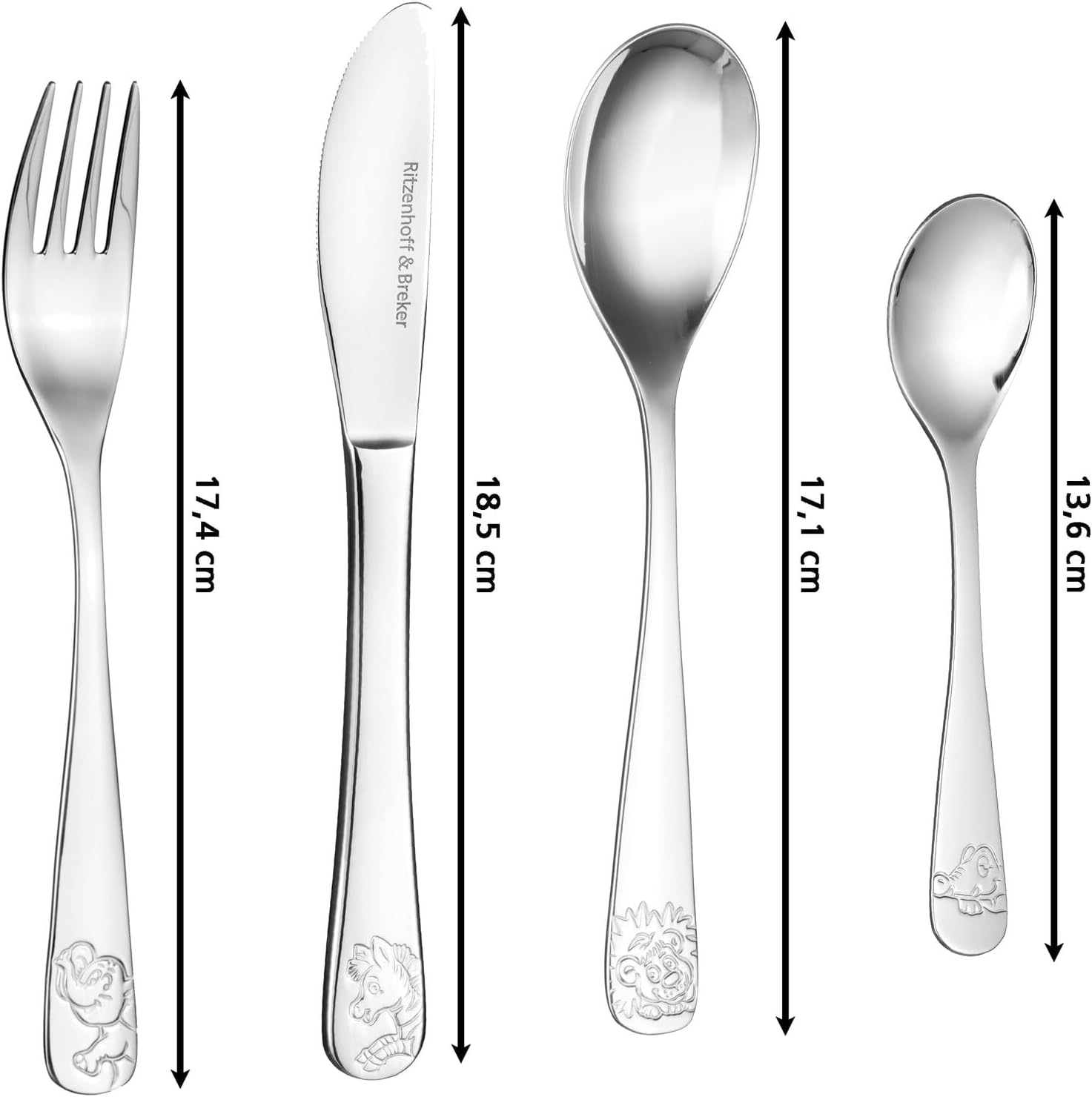 Barnset Happy Zoo Leo, 3 delar, porslin