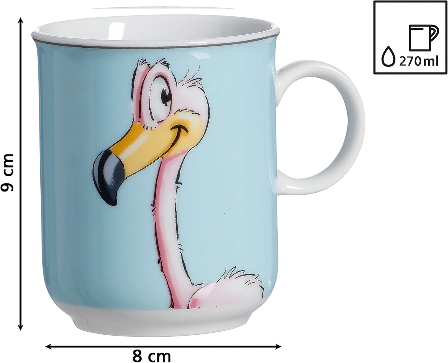 Barnset Happy Zoo Leo, 3 delar, porslin