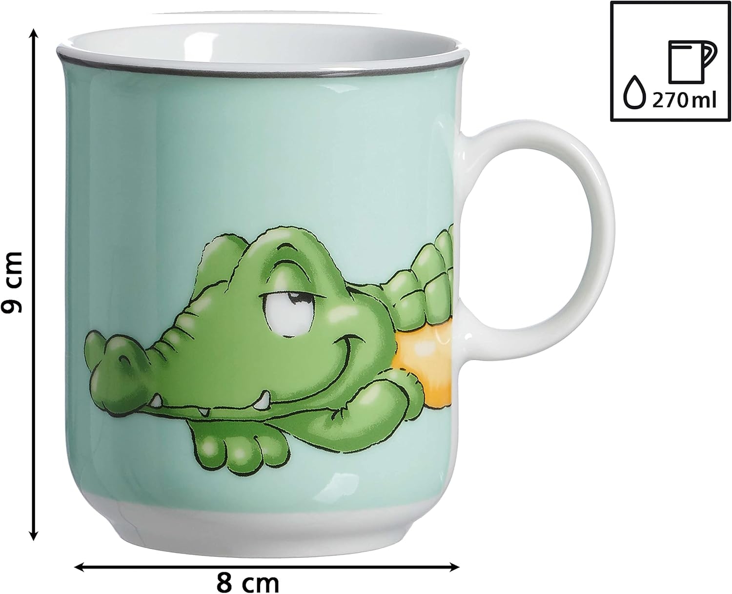 Barnset Happy Zoo Leo, 3 delar, porslin