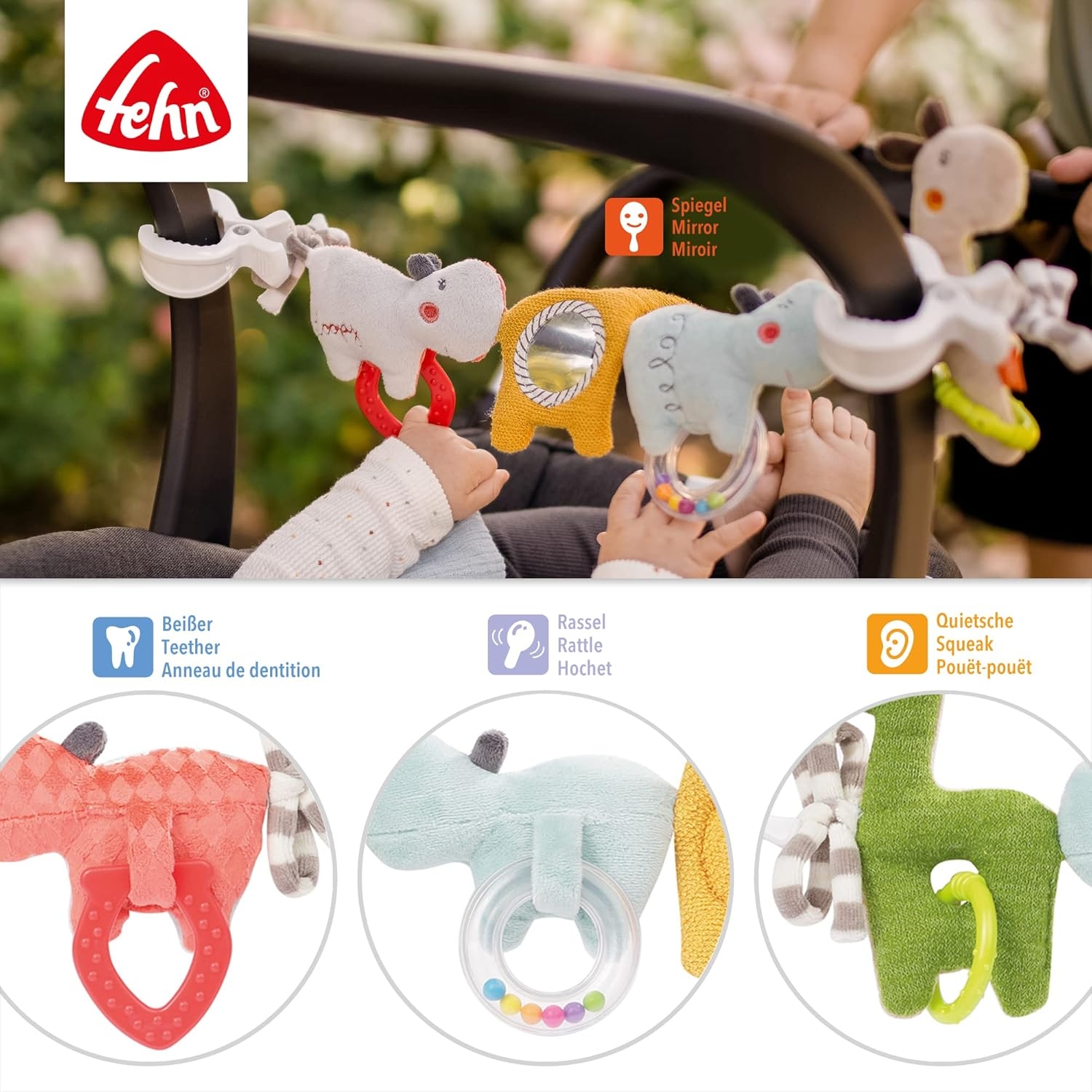 Sensorisk Barnvagnskedja – Loopy & Lotta