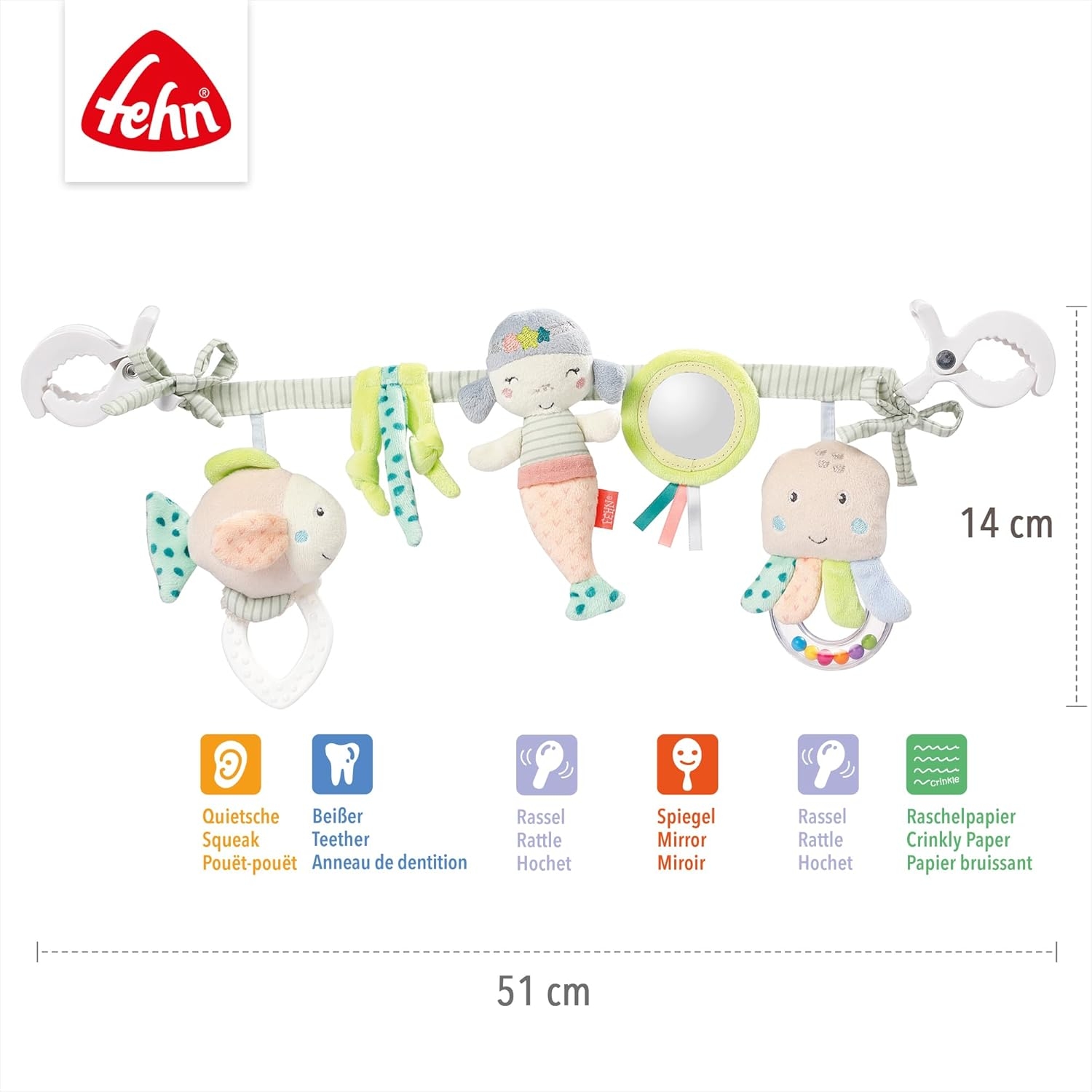 Sensorisk Barnvagnskedja – Loopy & Lotta