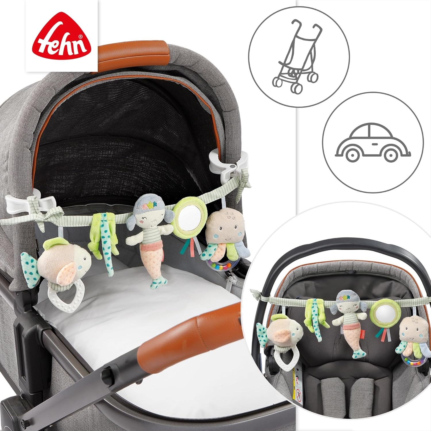 Sensorisk Barnvagnskedja – Loopy & Lotta