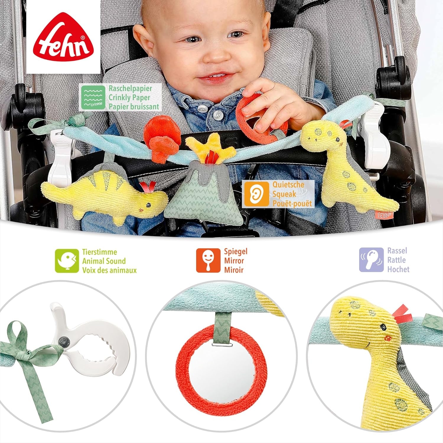 Sensorisk Barnvagnskedja – Loopy & Lotta