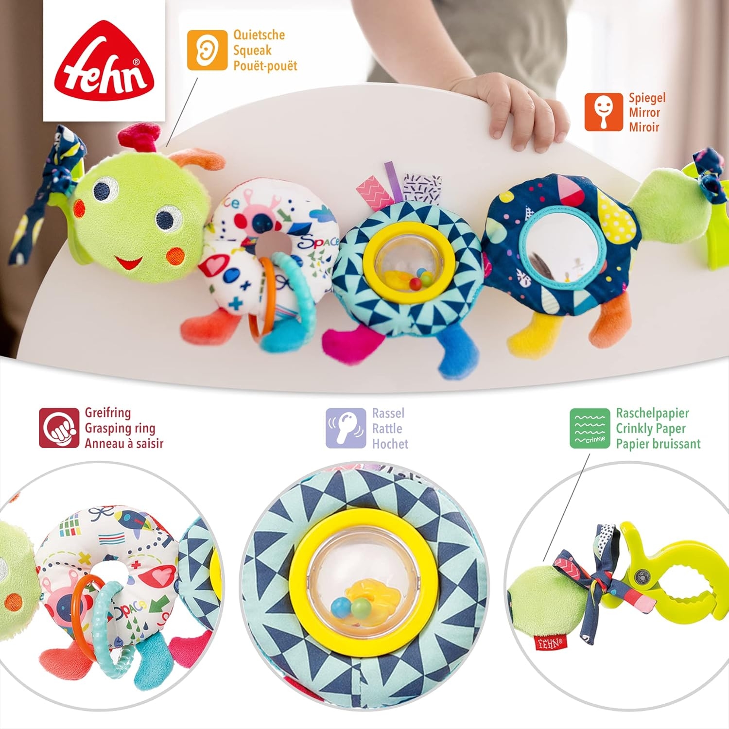 Sensorisk Barnvagnskedja – Loopy & Lotta