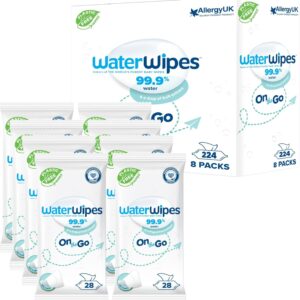 WaterWipes On The Go – Reseklart 8-pack
