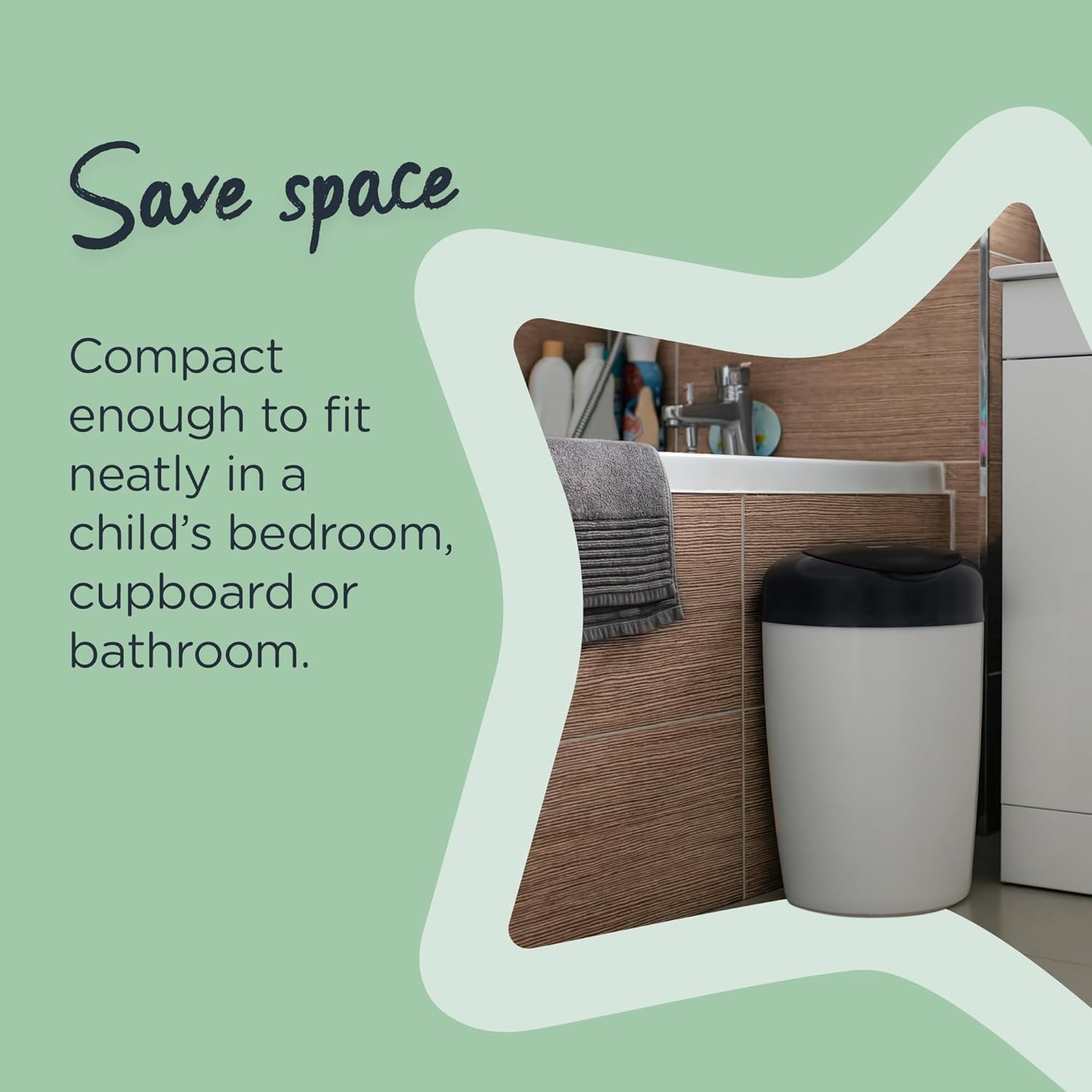 Tommee Tippee Simplee Sangenic blöjbehållarpåfyllning, hållbart framställd antibakteriell GREENFILM, förpackning med 6