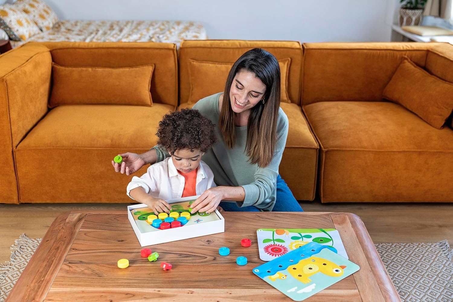 Färgläggningsspel i Trä