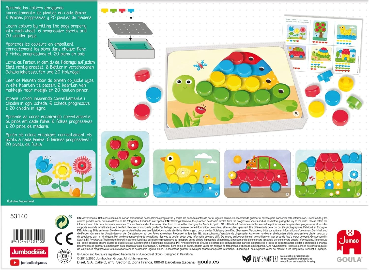 Färgläggningsspel i Trä