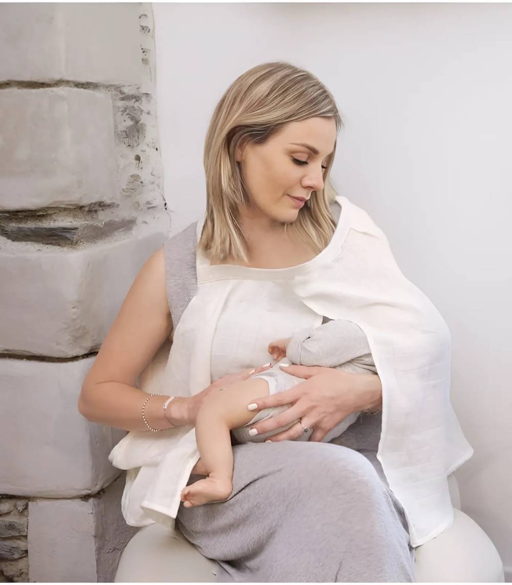 Tinéo Andningsbar Amningsduk Vit