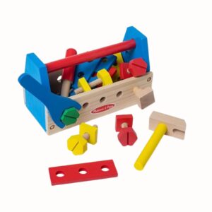 Trä verktygslåda take-along med 24 delar bygglek