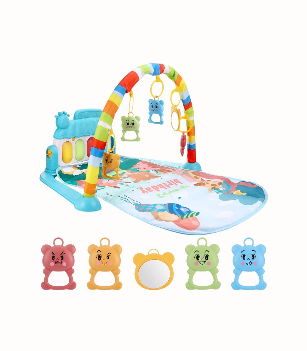 Babygym med piano och 5 leksaker