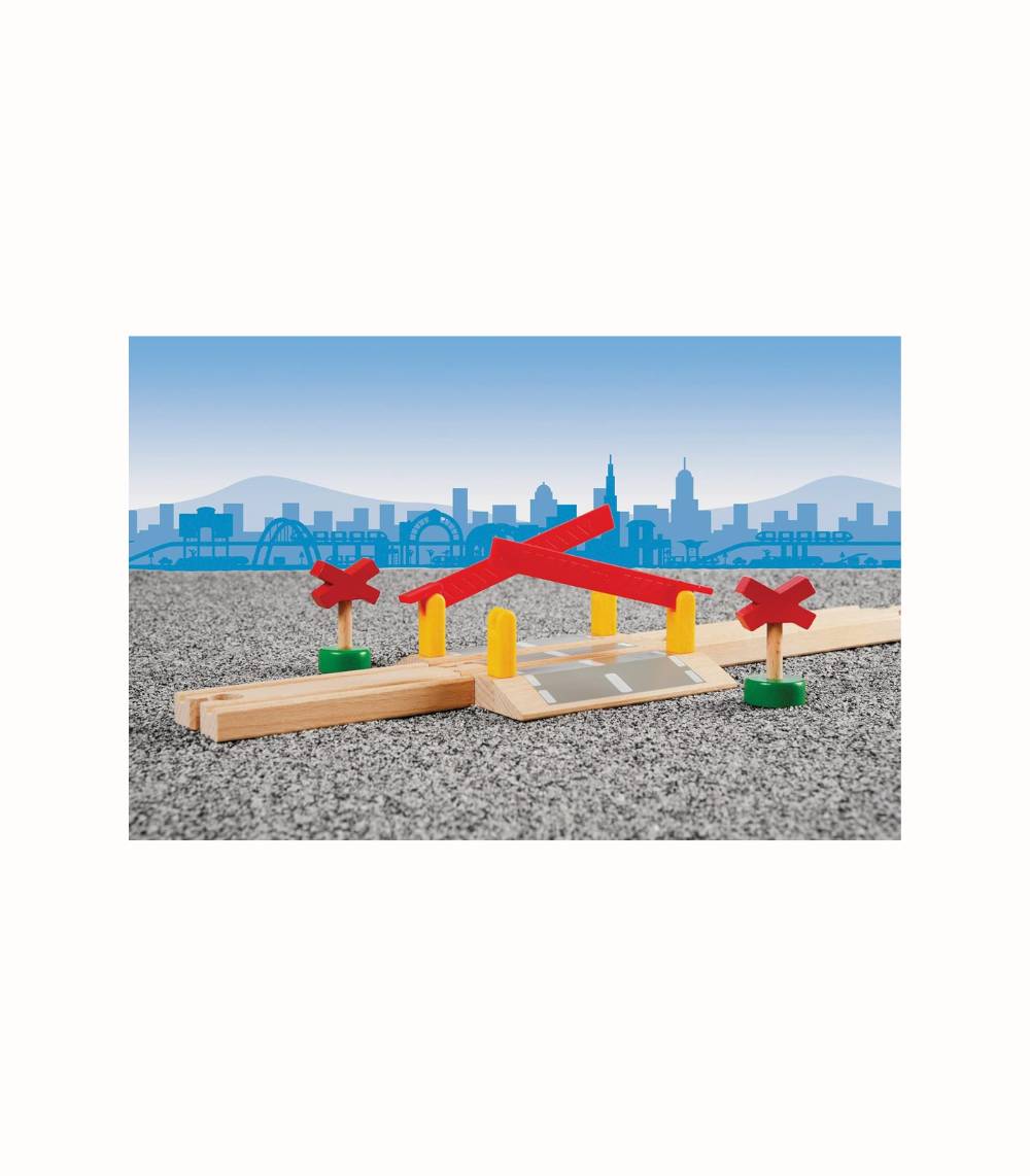 Träkorsning med bommar