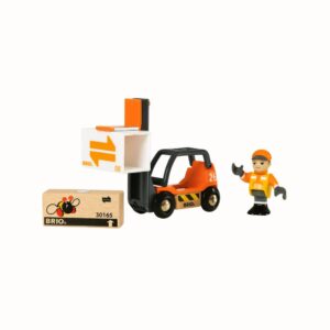 Trägaffeltruck med förare och last