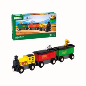 Safaritåg i trä med djur