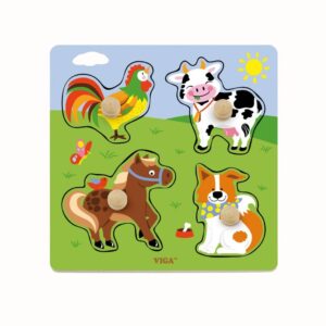 Träpussel med Bondgårdsdjur