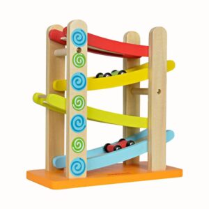 Träbaneset med Racingbilar