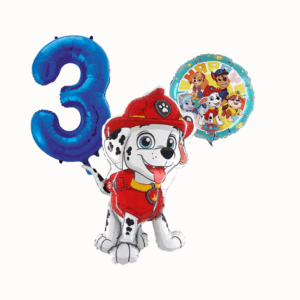 Blå sifferballong med Paw Patrol