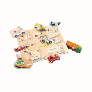 Transportpussel i trä, 8 bitar