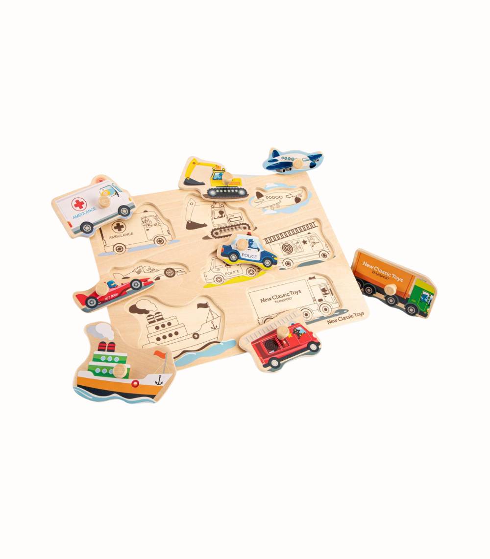 Transportpussel i trä, 8 bitar