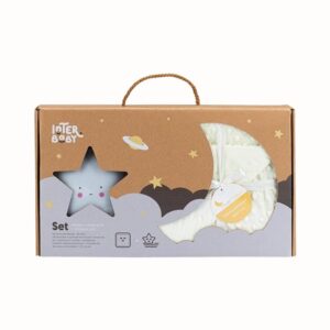 Interbaby Baby Presentset Bubbelfilt & LED-lampa Beige