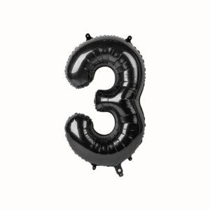 Stor svart folieballong nummer 3