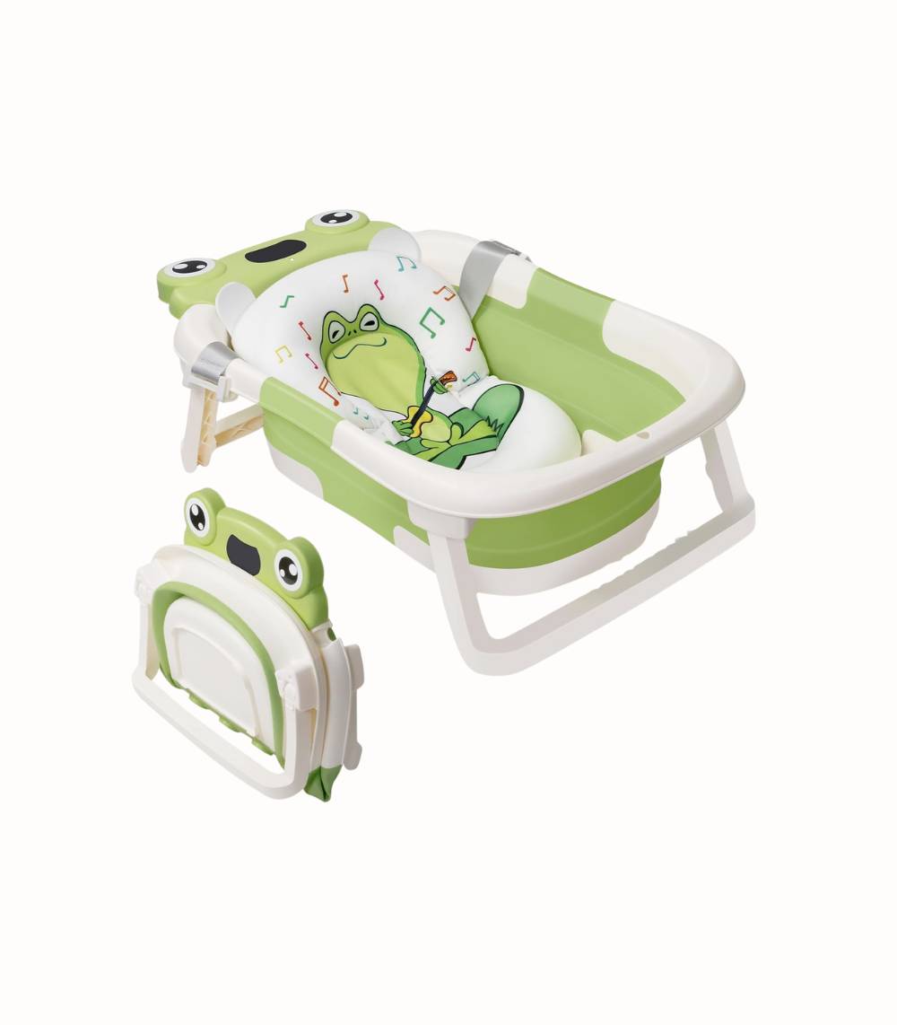Hopfällbart Babybadkar Grönt