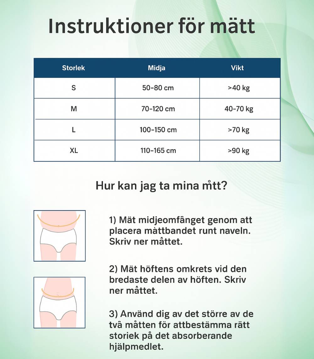 Absorberande Engångsbyxa Vuxen, 14-pack