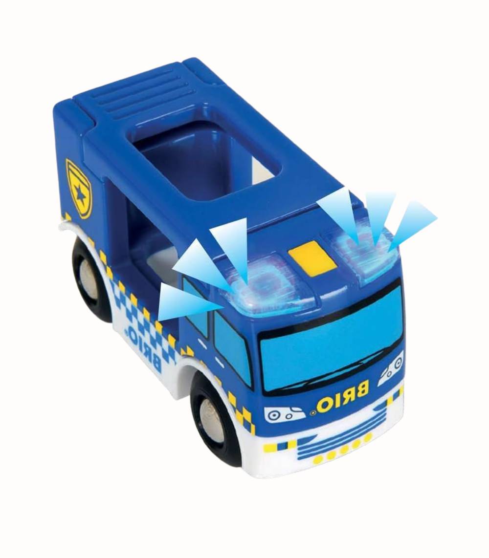 Polisbil med ljus och ljud