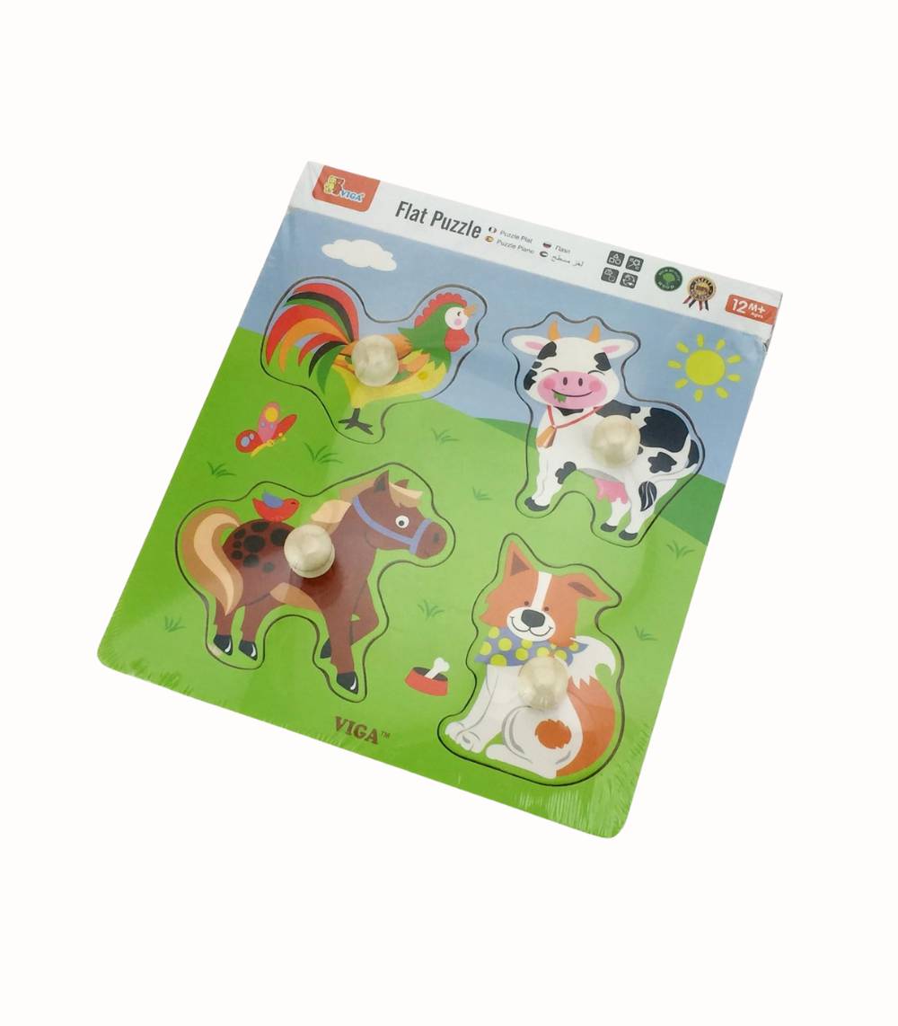 Träpussel med Bondgårdsdjur