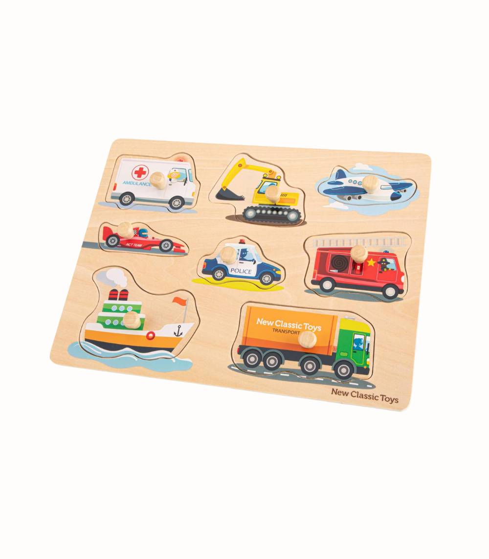 Transportpussel i trä, 8 bitar