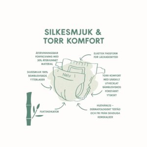 Bambuviskosblöjor för känslig hud