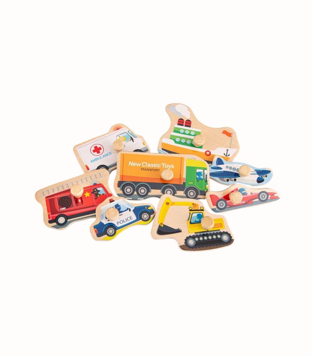 Transportpussel i trä, 8 bitar