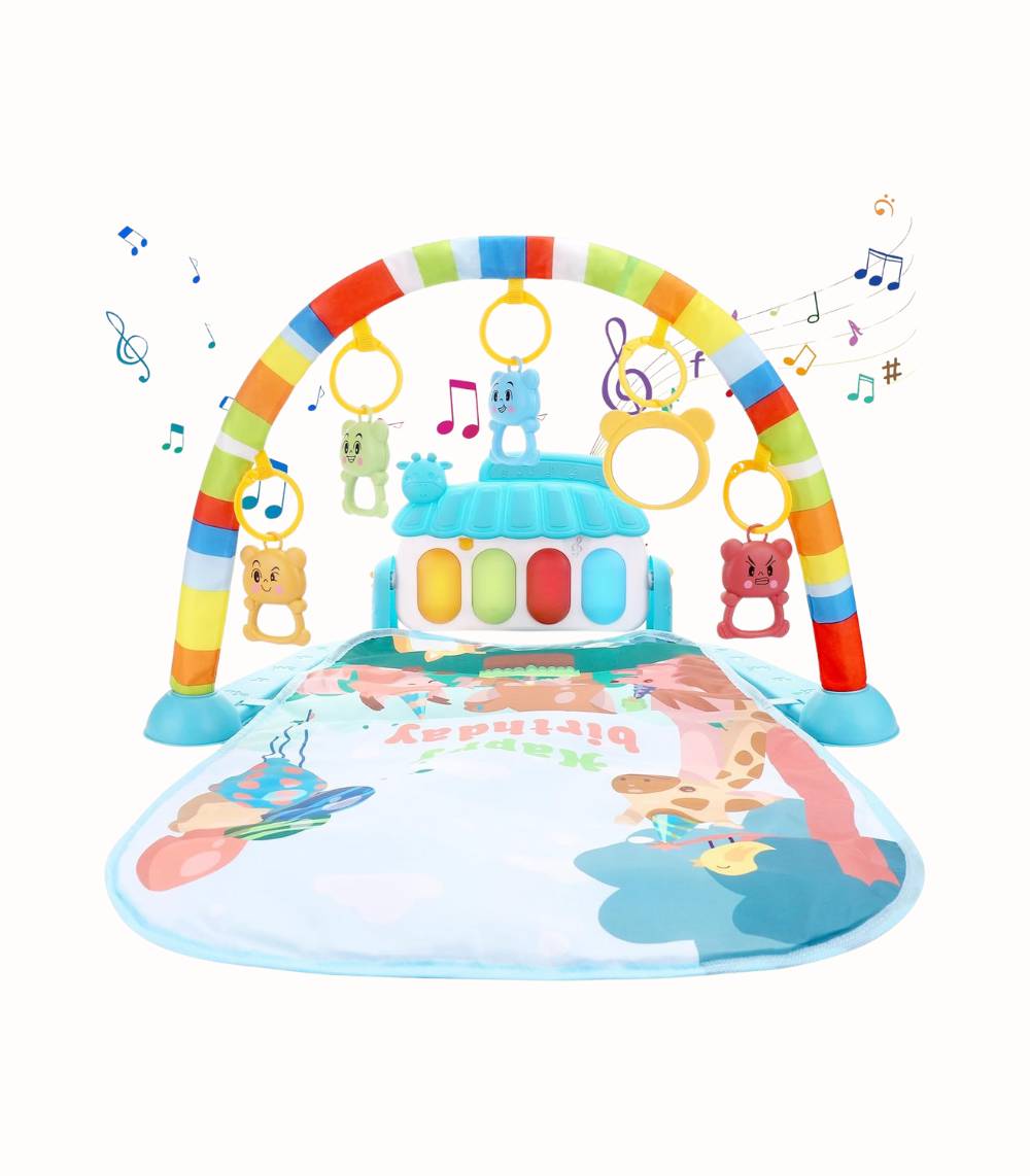 Babygym med piano och 5 leksaker