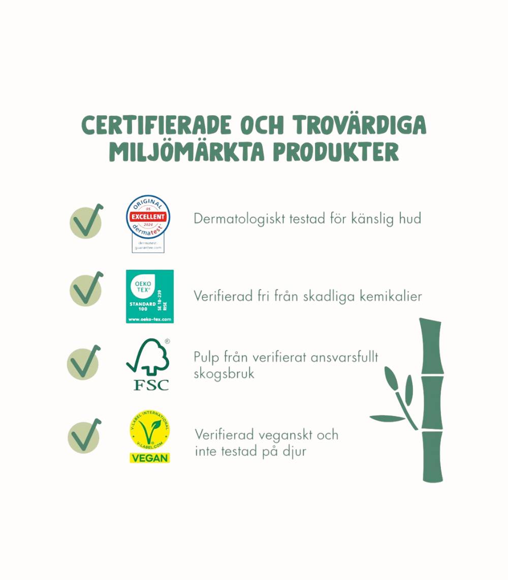 Bambuviskosblöja för känslig hud(6–10 kg)