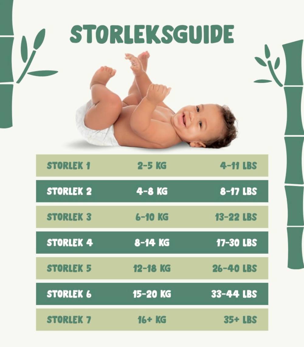 Bambuviskosblöja för känslig hud(6–10 kg)