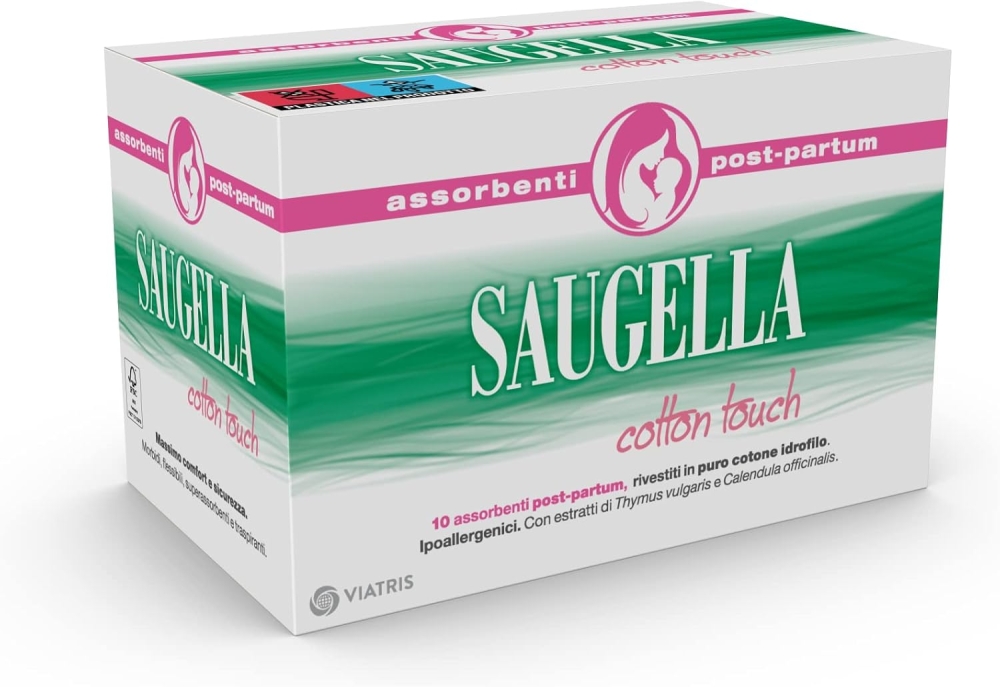 Saugella Cotton Touch Postpartumbindor 10 st