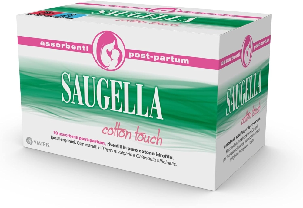 Saugella Cotton Touch Postpartumbindor 10 st
