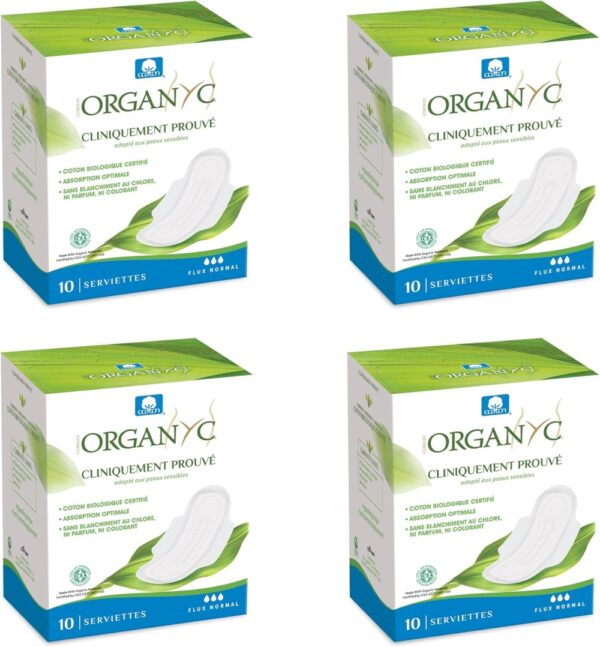 Organyc Hygienbindor med Vingar, 40-pack