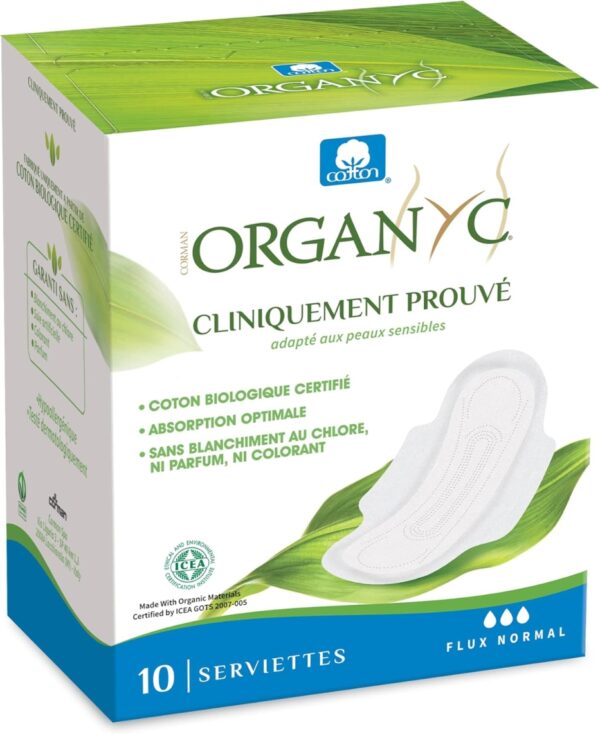 Organyc Hygienbindor med Vingar, 40-pack