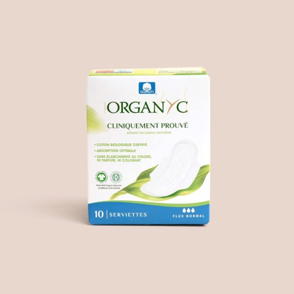 Organyc Hygienbindor med Vingar, 40-pack