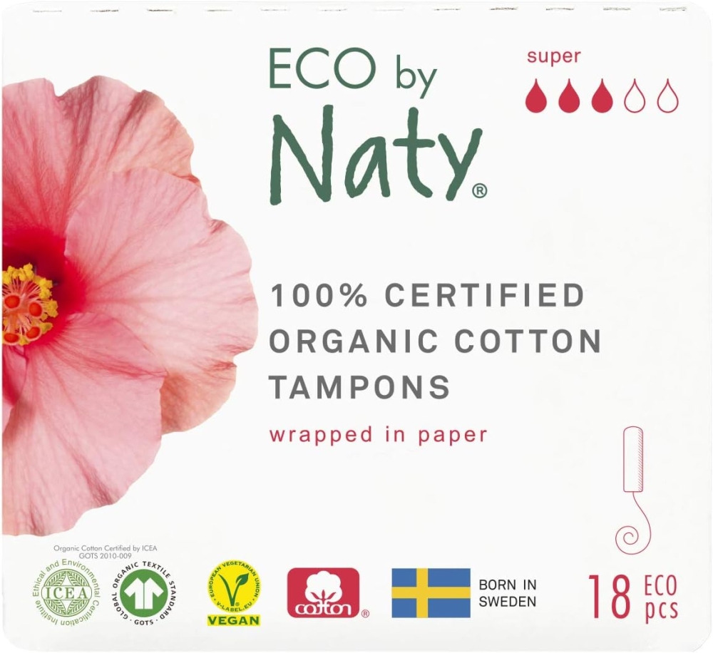 Ekologiska Tamponger Normal, 18-pack