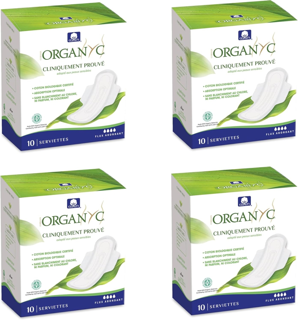 Nattbindor Ekologisk Bomull med Vingar, 40 st