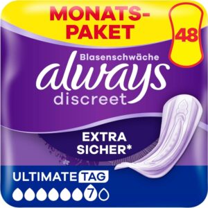 Inkontinensskydd Always Discreet Plus 48 st