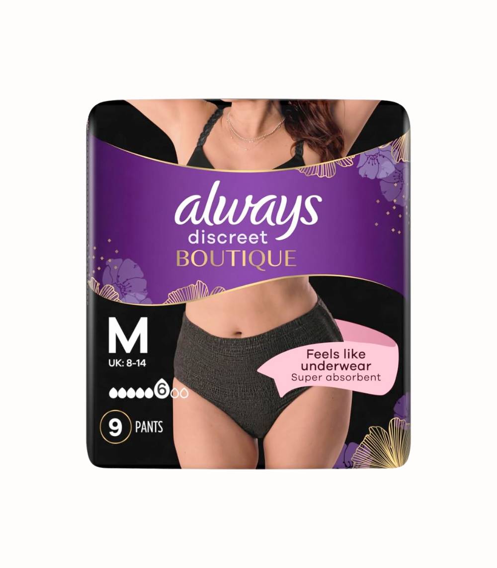 Always Discreet Boutique Inkontinensbyxor M 9-pack