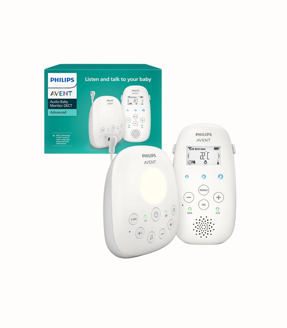 Babyvakt med nattlampa, vaggvisor & tvåvägsljud